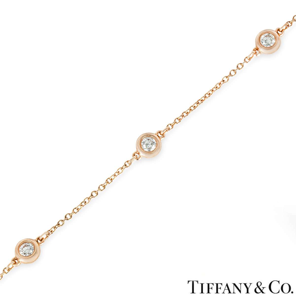 Tiffany & Co. Rose Gold Diamonds By The Yard Elsa Peretti Bracelet 60140745